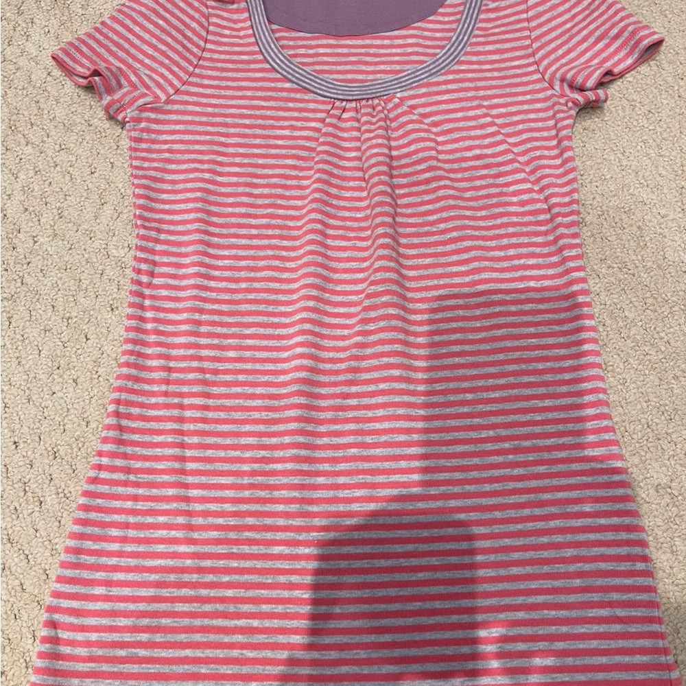 Boden Pink and Gray Short Sleeve Tee
